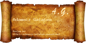 Adamecz Galatea névjegykártya